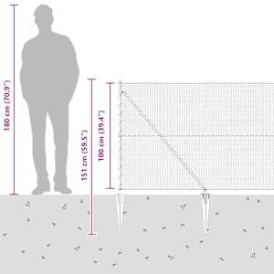 Hexagonální plot s podpěrou 25 x 1 m Pozinkovaná ocel Stříbrná - obrázek 16