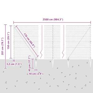 Plotový sloupek. Stříbrná 25 x 1,5 m (36 mm síť) Ocel - obrázek 14