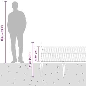 Plotový sloupek. Stříbrná 50 x 0,5 m (síť 36 mm) Ocel - obrázek 16