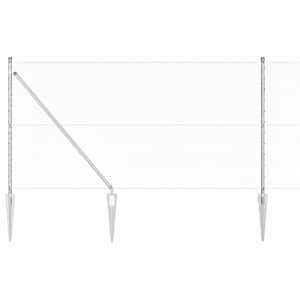 vidaXL Kuusnurkne aed koos posti 50 x 1,4 m Tsingitud teras H&otilde;bedane