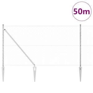 Hexagonální plot s podpěrou 50 x 1,4 m Pozinkovaná ocel - obrázek 3