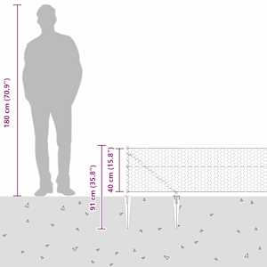 Plotový sloupek. Stříbrná 100 x 0,4 m (50 mm mřížka) Ocel - obrázek 16