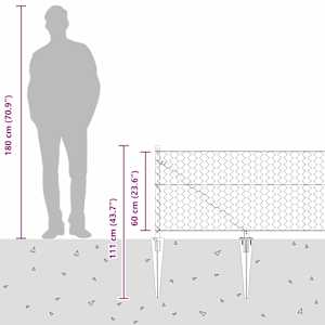 Plotový sloupek. Stříbrná 100 x 0,6 m (50 mm síť) Ocel - obrázek 15
