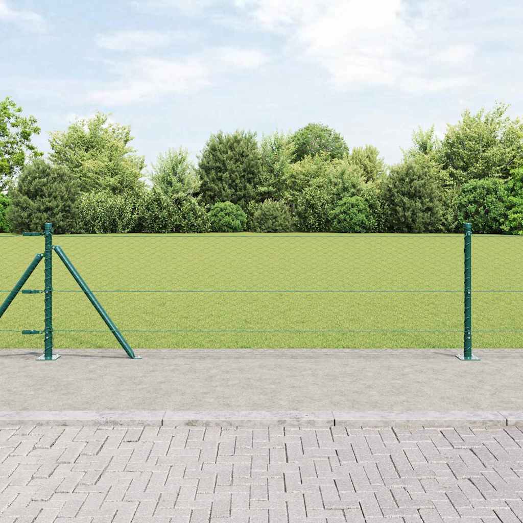Heksagonhegn Grøn 0,6x10 m Stål