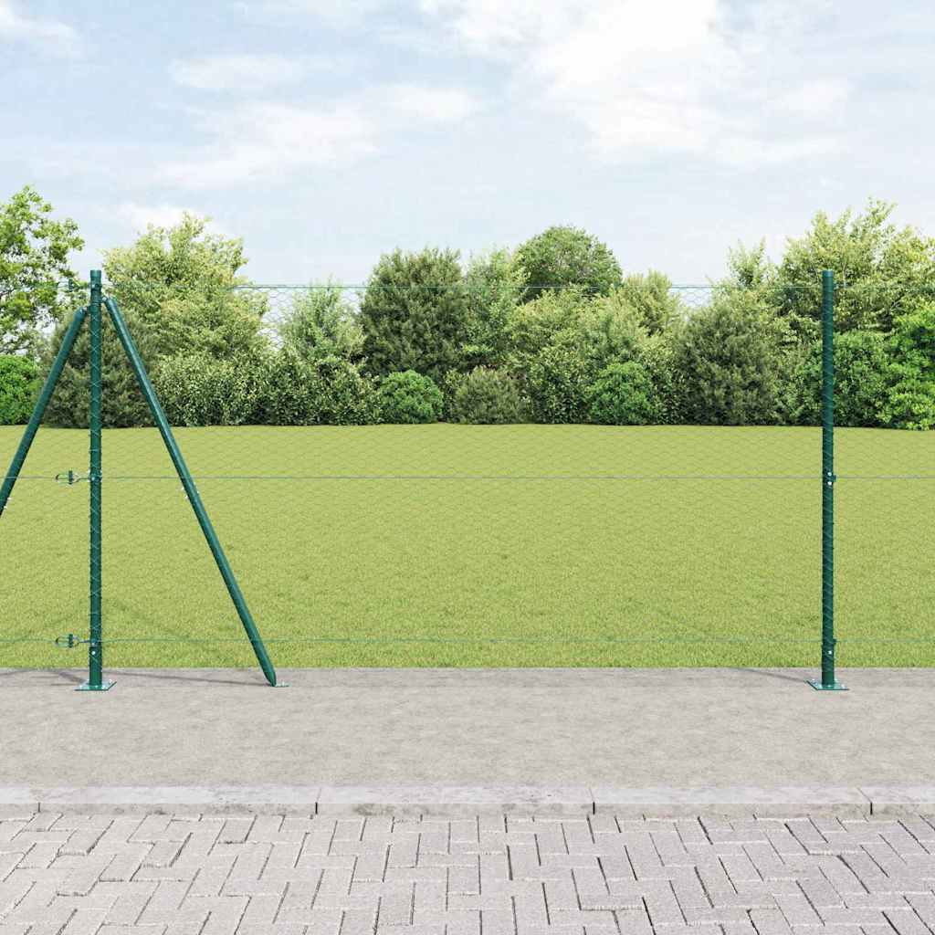Hexagon hegn Grøn 1,2x10 m Stål