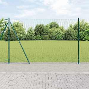 Hexagonální plot s betonovým základem 10 x 1,6 m Zelená - obrázek 1