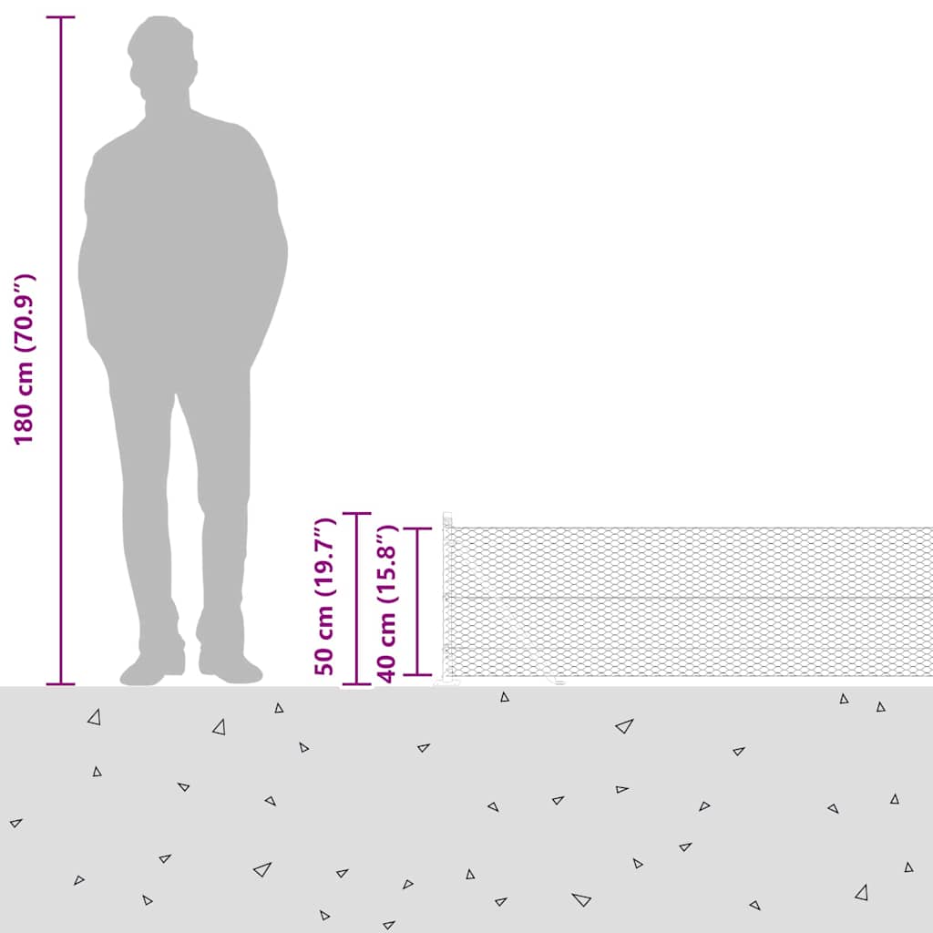 Plotový sloupek. Zelená 25 x 0,4 m (25 mm síť) Ocel a PVC - obrázek 17