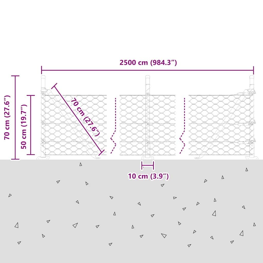 Plotový sloupek. Zelená 25 x 0,5 m (síťka 50 mm) Ocel - obrázek 15