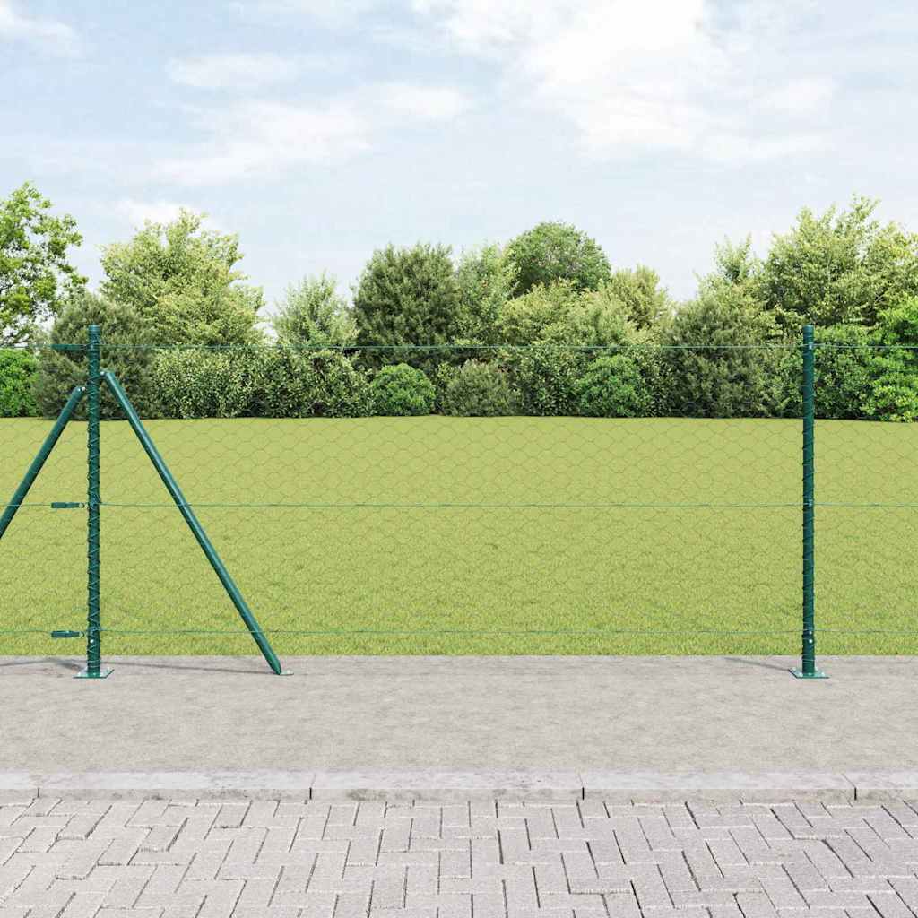Hexagon Hegn Grøn 0.8x25 m Stål