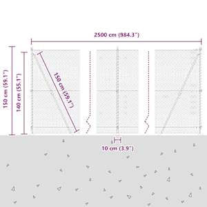 Venkovní šestiúhelníkový plot s betónovým základem 25 x 1,4 m - obrázek 15