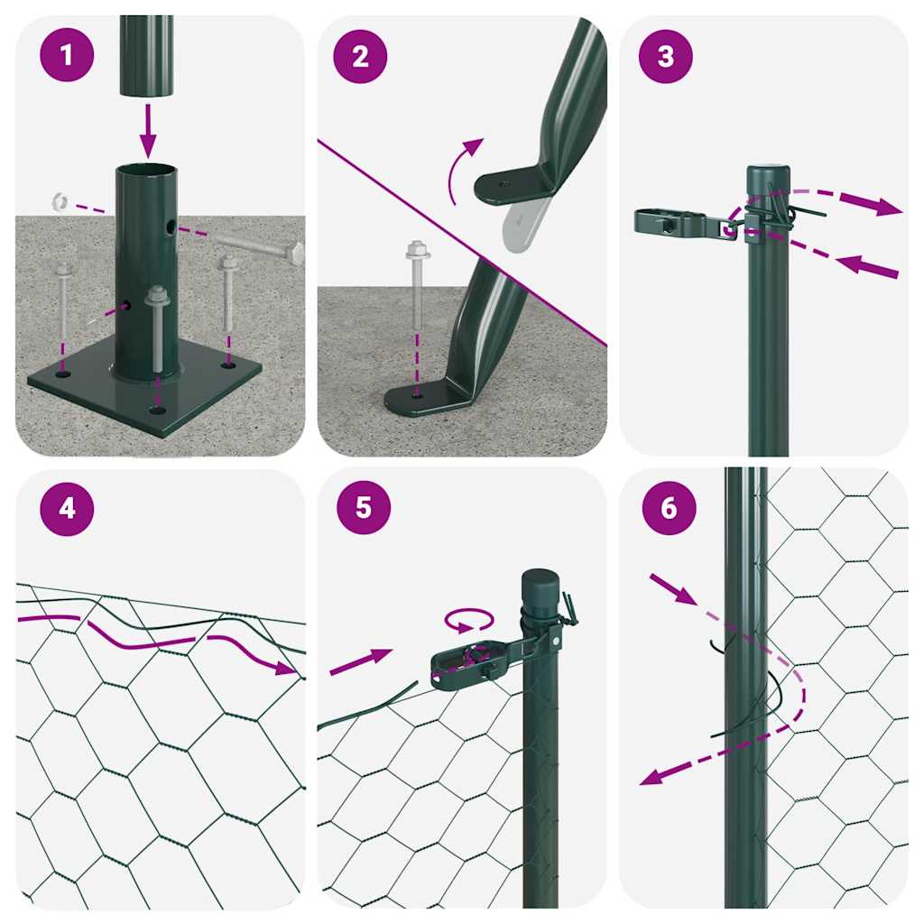 Plotový sloupek. Zelená 25 x 1,4 m (36 mm síť) Ocel a PVC - obrázek 14