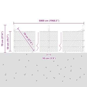 Hexagonální plot s betonovým základem 50 x 0,5 m Zelená - obrázek 15