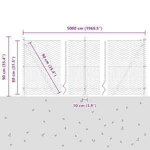 Hexagonální plot s betonovým základem 50 x 0,8 m Zelená - obrázek 15