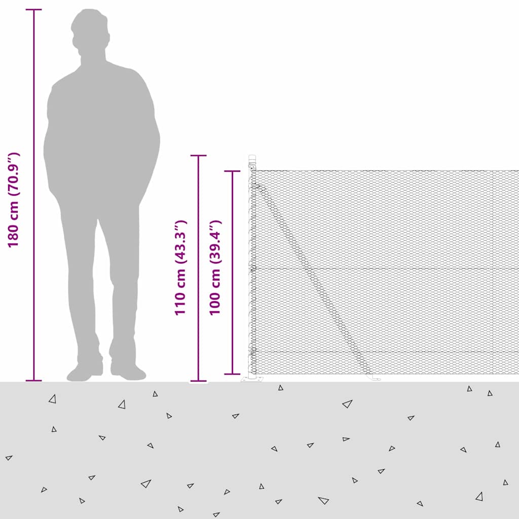 Plotový sloupek. Zelená 100 x 1 m (13 mm síť) Ocel a PVC - obrázek 17