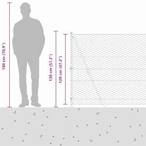 Plotový sloupek. Zelená 100 x 1,2 m (36 mm mřížka) Ocel a PVC - obrázek 17