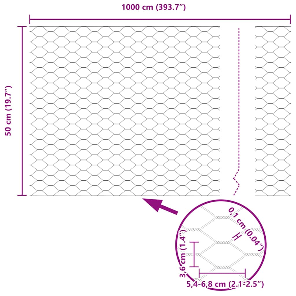 Plotový sloupek. Šedá 10 x 0,5 m (36 mm pletivo) Ocel a PVC - obrázek 16