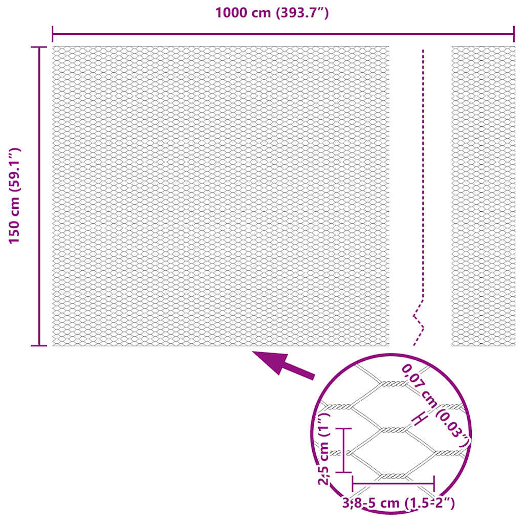 Plotový sloupek. Šedá 10 x 1,5 m (síť 25 mm) Ocel a PVC - obrázek 16