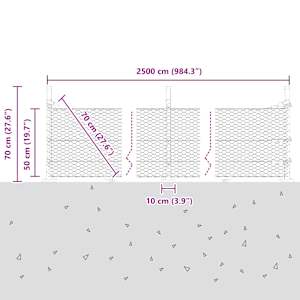 Venkovní šestiúhelníkový plot s betónovým základem 25 x 0,5 m - obrázek 15