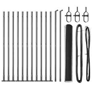 vidaXL Heksagonaalne aiaelement betoonalusel 25 x 1 m PVC-kaetud teras