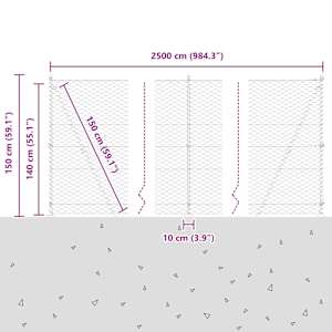 Venkovní šestiúhelníkový plot s betónovým základem 25 x 1,4 m - obrázek 15