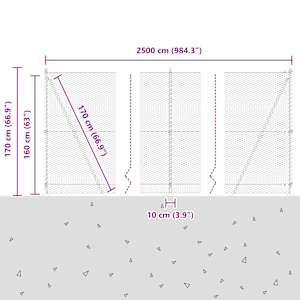 Venkovní šestiúhelníkový plot s betónovým základem 25 x 1,6 m - obrázek 15