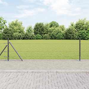 Zunanji heksagonalni ograjo s betonsko podlago 50 x 0,4 m Siva