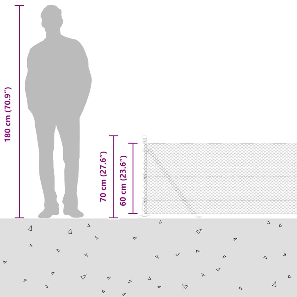 Plotový sloupek. Šedá 50 x 0,6 m (síť 13 mm) Ocel a PVC - obrázek 17