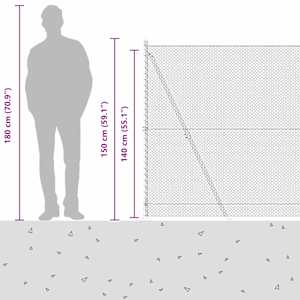 Venkovní šestiúhelníkový plot s betónovým základem 50 x 1,4 m - obrázek 17