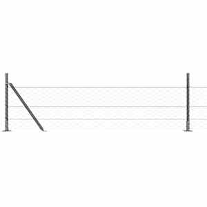 Plotový sloupek. Šedá 100 x 0,5 m (50 mm síťovina) Ocel a PVC - obrázek 8