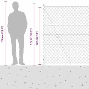Venkovní šestiúhelníkový plot s betónovým základem 100 x 1,6 m - obrázek 17