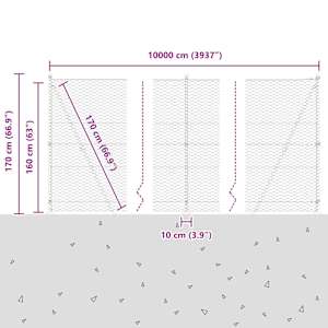 Venkovní šestiúhelníkový plot s betónovým základem 100 x 1,6 m - obrázek 15