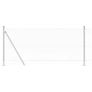 vidaXL Heksagonaalne aiaelement betoonalusel 10 x 1 m Tsingitud teras