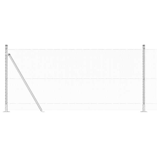 vidaXL Heksagonaalne aiaelement betoonalusel 10 x 1 m Tsingitud teras