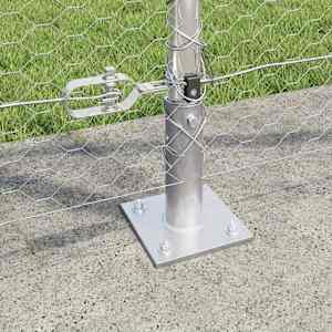 Hexagonální plot s betonovým základem 10 x 1,2 m Stříbrná - obrázek 4