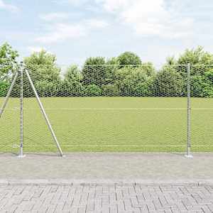 Hexagonální plot s betonovým základem 10 x 1,2 m Stříbrná - obrázek 1
