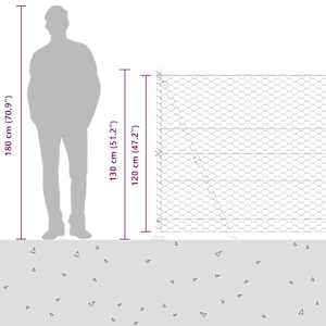 Venkovní šestiúhelníkový plot s betónovým základem 10 x 1,2 m - obrázek 17