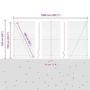 Plotový sloupek. Stříbrná 10 x 1,5 m (síť 25 mm) Ocel - obrázek 15