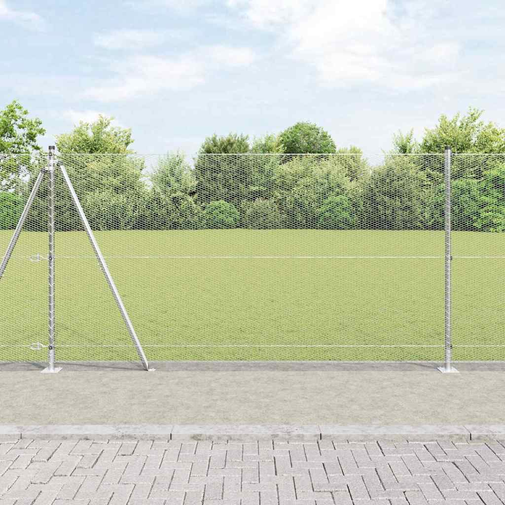 Hegn Sæt 2 stk Galvaniseret stål 25 x 1,2 m Holdbart