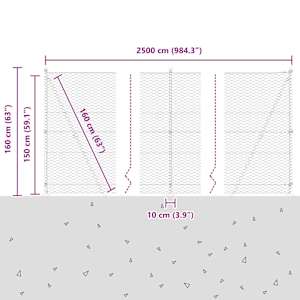 Plotový sloupek. Stříbrná 25 x 1,5 m (36 mm síť) Ocel - obrázek 15