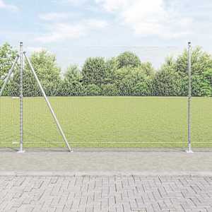 Hexagonální plot s betonovým základem 25 x 1,6 m Stříbrná - obrázek 1