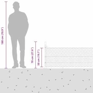 Plotový sloupek. Stříbrná 50 x 0,5 m (síť 36 mm) Ocel - obrázek 17