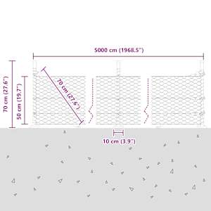 Plotový sloupek. Stříbrná 50 x 0,5 m (síť 36 mm) Ocel - obrázek 15