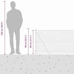 Hexagonální plot s betonovým základem 50 x 0,8 m Stříbrná - obrázek 17