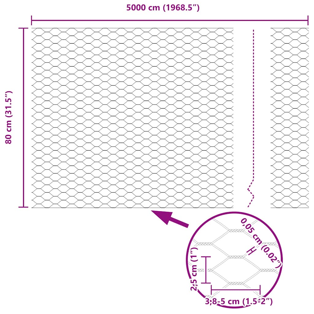 Plotový sloupek. Stříbrná 50 x 0,8 m (25 mm mřížka) Ocel - obrázek 16