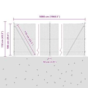 Venkovní šestiúhelníkový plot s betónovým základem 50 x 1 m - obrázek 15