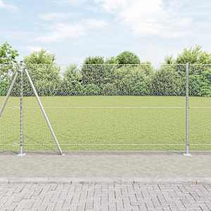 Hexagonální plot s betonovým základem 50 x 1,2 m Stříbrná - obrázek 1