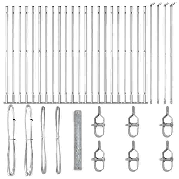 vidaXL Heksagonaalne aiaelement betoonalusel 50 x 1,2 m H&otilde;bedane V&otilde;rk