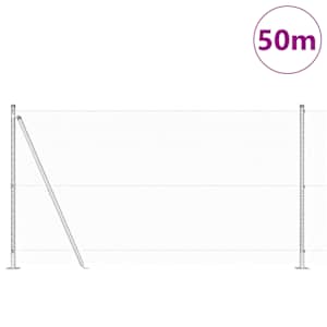 Hexagonální plot s betonovým základem 50 x 1,2 m Stříbrná - obrázek 3