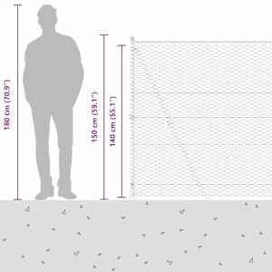 Venkovní šestiúhelníkový plot s betónovým základem 50 x 1,4 m - obrázek 17