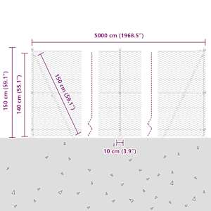 Venkovní šestiúhelníkový plot s betónovým základem 50 x 1,4 m - obrázek 15